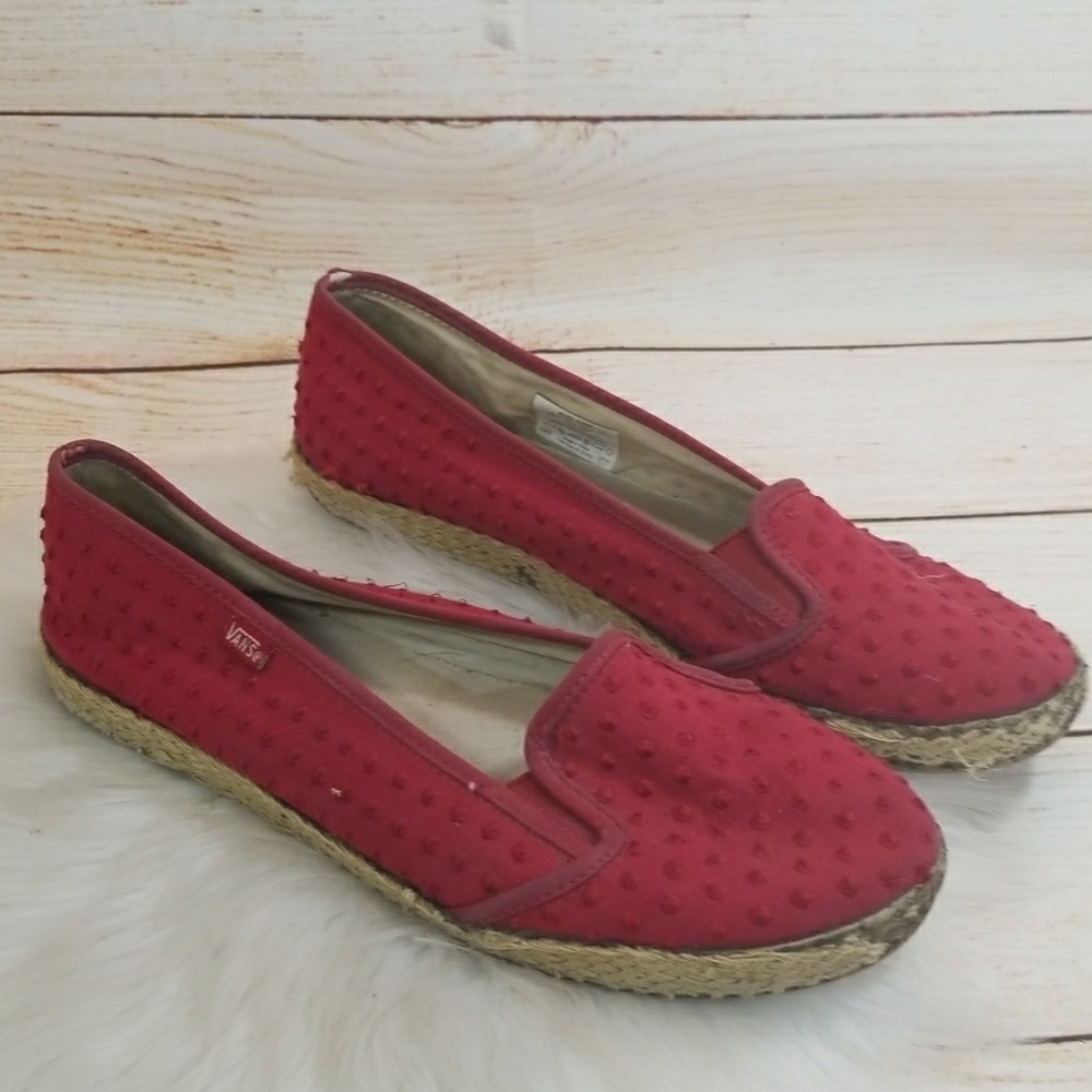 Vans KVD JUTE slip on flat shoes loafers sz 10